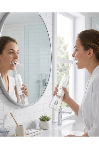 Kablosuz Ağız Duşu Ipx7 Su Geçirmez 320 Ml Hazneli Güçlü Su Basınçlı