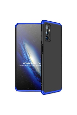 Galaxy M52 Kılıf Zore Ays Kapak Siyah-Mavi