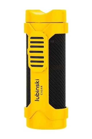 Lubinski Cigar Sehpa Kapaklı Delicili Tek Torch Puro Çakmağı Sarı Lb-152
