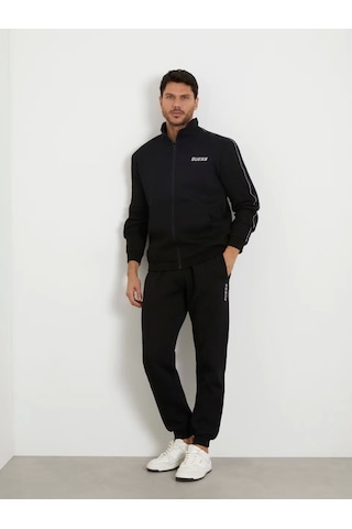Guess Erkek Yan Logolu Sweatshirt Siyah