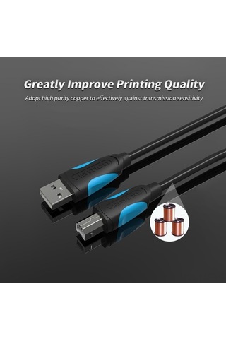 Novahub Yüksek Hızlı Usb 2.0 Yazıcı Kablosu 10m - Hp/canon/epson Uyumlu Siyah