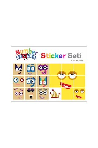 Number Blocks Matematik Eğitici Birim Küp Snapcubes /21-30 Sticker 18 Pcs