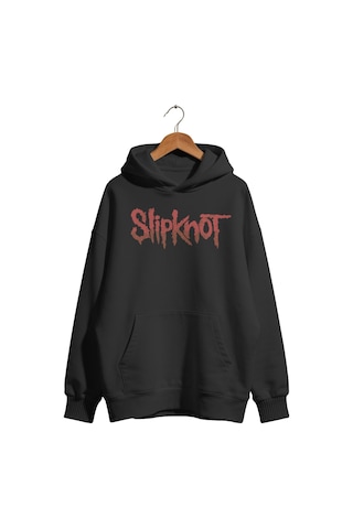 Sevbano Slipknot Rock Metal Müzik Grubu Baskılı Unisex Oversize Premium K Siyah