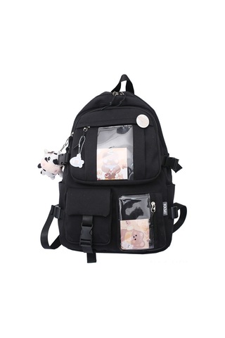 Suofeng Şık Ve Hafif Sırt Çantası - Okul Ve Seyahat İçin Pratik Çanta Siyah Siyah