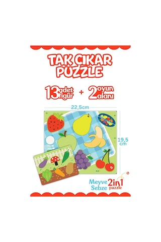 Fisher-price Fisher Price Tak Çıkar Puzzle Meyve Sebze