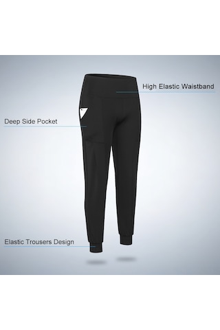 Geeroyoo Kadın Spor Taytı - Nefes Alabilen, Esnek Ve Cep Fonksiyonlu Yoga Pantolonu Gri