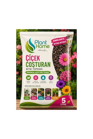 Çiçek Coşturan Bitki Toprağı 5 Litre Mikrobiyal Aktif Canlı Toprak Cocopeat Perlit Pomza İçerikli Diğer