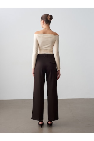 Dilvin 72658 Orta Bel Kumaş Pantolon-kahve