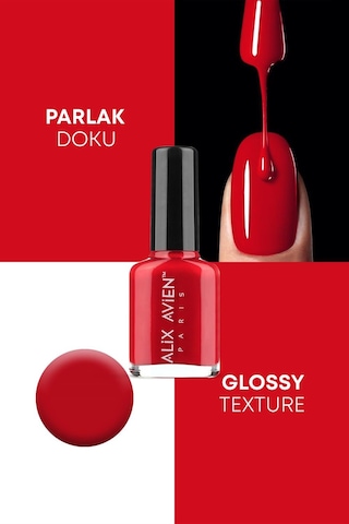 Alix Avien Kan Kırmızı Oje 15 Yüksek Pigmentli Uzun Süreli Kalıcılık Hızlı Kuruma Nail Lacquer 15
