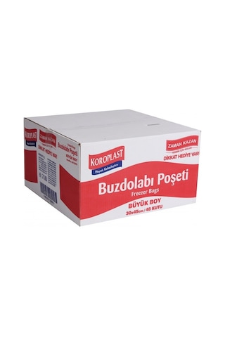 Koroplast Büyük Boy Buzdolabı Poşeti 20'li 48 Paket 30 x 45 CM