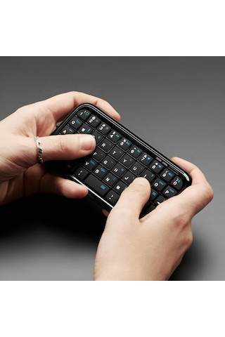 Mini Bluetooth Kablosuz Klavye Telefon Tablet Uyumlu Şarjlı Taşınabilir Cep Boy Klavye