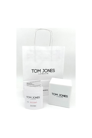 Tom Jones London Metal Altın Gold Gümüş Çift Renk Kasa Kordon Yuvarlak Beyaz Kadran Kadın Kol Saati Tj.3.10061-3