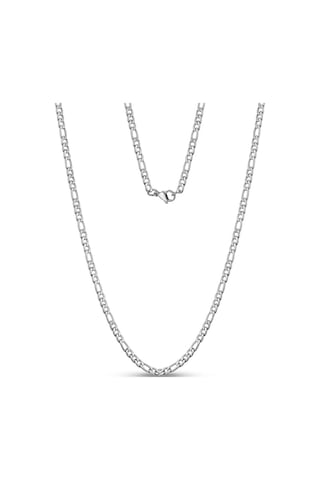 Figaro Model Erkek Paslanmaz Çelik Zincir Kolye İnce 4 Mm Eck06k