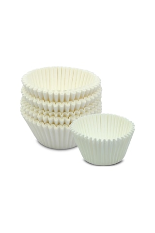 Kafem Muffin Kek Kapsülü Beyaz Büyük Boy No:2 100lü X 50 Paket Koli - K42 Beyaz