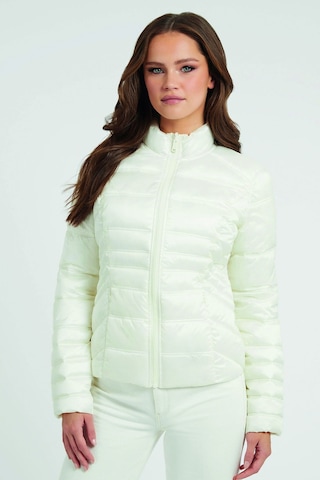 Guess Çift Taraflı Şişme Mont Beyaz