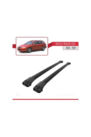 Mazda 6 Gg1 2002-2007 Arası İle Uyumlu Ace-1 Ara Atkı Tavan Barı Siyah