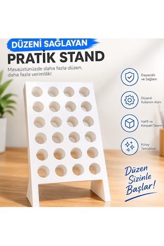 Akrilik Kalem Organizeri 24 Bölmeli Kalem Ve Marker Düzenleyici Beyaz