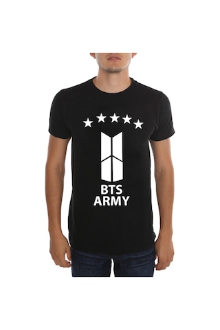 Noıssey Köstebek Etiket K-pop - Bts Army Stars T-shirt Et917 Siyah