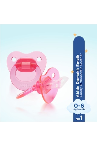 Wee Baby Akide Damaklı Emzik No:1 Pembe 0-6 Ay