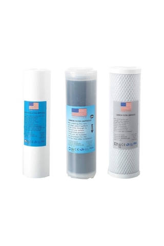 Filtre Dünyası Su Arıtma Filtresi Usa 3Lü Filitre Takımı Çift Karbonlu