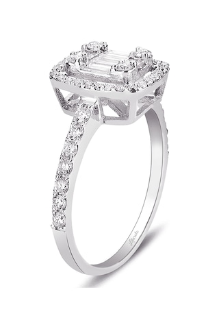 0.72 Ct Baget Pırlanta Modern Tasarım Yüzük