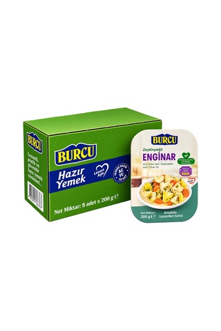 Burcu Zeytinyağlı Yaprak Sarma - Enginar - Kuru Patlıcan Dolma 200 Gr 24 Lü Set