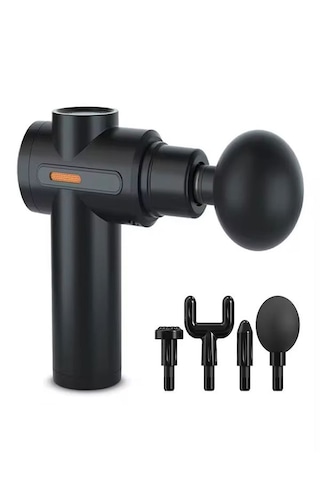 Amg017 Taşınabilir Sessiz Mini Masaj Aleti - 6 Hız Ayarlı, Lcd Ek Siyah