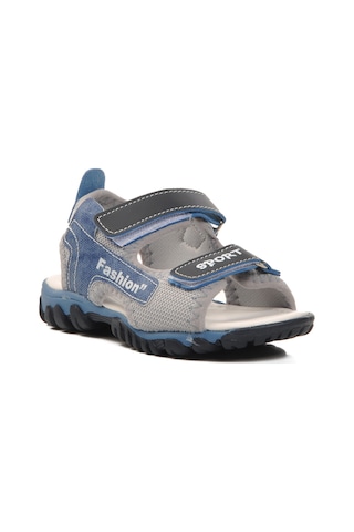 Lacivert Mavi Erkek Çocuk Düz Sandalet 24-410 P Lacivert-Mavi