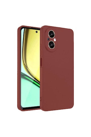Durukar Realme 12 Lite Kılıf First Silikon - Bordo