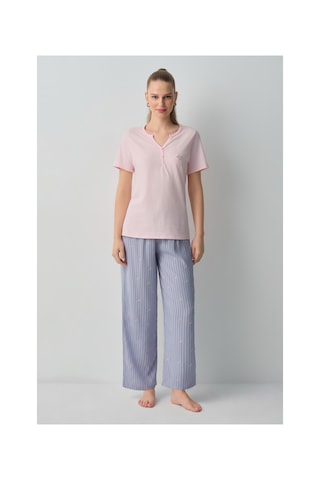 Suwen Jade Pamuklu Pijama Takımı Wsh105100251075 Mavi