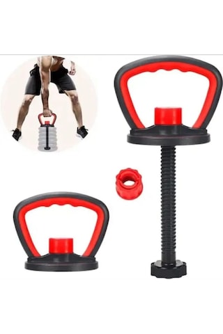 Hepitop Çantalı Döküm Demir Plaka Dambıl Seti 55 Kg Siyah Dumbbell Set Z