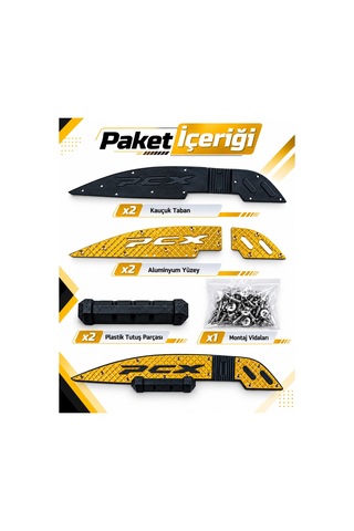 Hmapart Pcx Cnc Basamak Plastiği Sarı 2021-2024 Grenaj