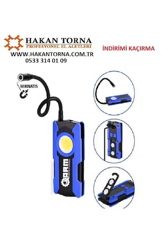 Ht- Arm Şarjlı Led Lamba Fener Işıldak 1500 Lümen beyaz