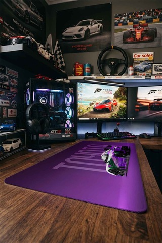 Toyota Supra Mor Yeşil Drift Tasarımı 40x90 Cm Oyuncu Mousepad Kaymaz Taban Büyük Boy