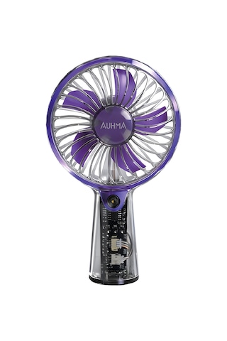Auhma Aufn04 Taşınabilir Mini El Fanı Mor Şarjlı, Sessiz, 500mah Type-c Kablosuz Mini Fan