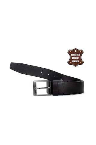 Pierre Cardin Pc402 Erkek 4 Cm Hakiki Deri Kemer Siyah-siyah Siyah