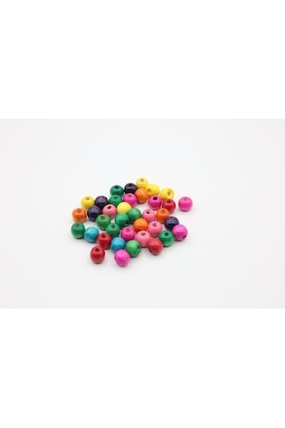 Ahşap Boncuk 6 Mm çok renkli 37484488
