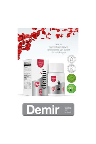 Erbatab Demir İçeren Takviye Edici Gıda 30 Kapsül