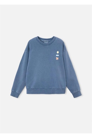 The Boston Kids Erkek Çocuk Baskılı Sweatshirt Mavi 6423