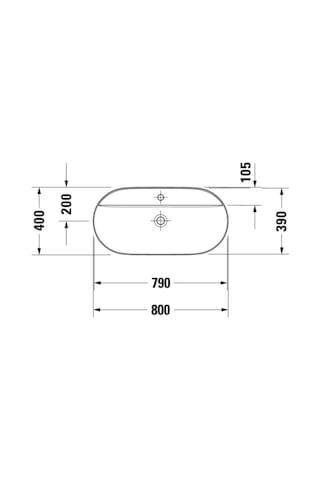 Duravit - Luv Duraceram Çanak Lavabo, 80 Cm, Beyaz-satin Mat Gri - 0380802300- Beyaz Satine Mat Gri