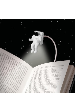 If Spaceman Astronot Figürlü 2 Led'li Klipsli Kitap Okuma Lambası Beyaz