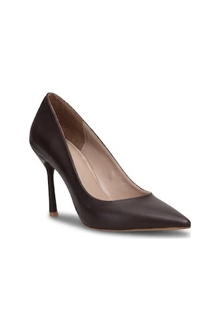 Ayakkabı Fuarı Elit Zyn4016 Kadın Stiletto Kahverengi