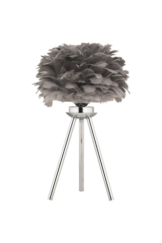 İstanbul Avize Abajur Gümüş Gri Deve Tüylü Abajur Gümüş