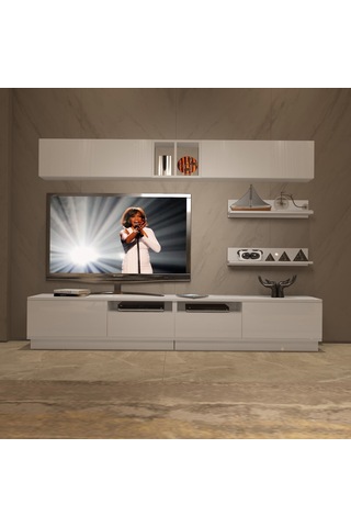 Decoraktiv Trendstyle 5220s Mdf Tv Ünitesi Tv Sehpası - Parlak Beyaz