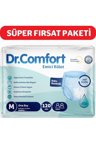 Dr. Comfort Emici Külot Hasta Bezi M Büyük Beden 120 Adet