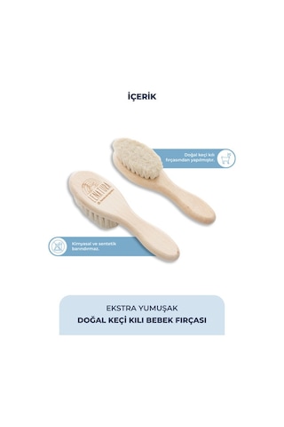 Le Natura Ekstra Yumuşak Doğal Keçi Kılı Bebek Fırçası