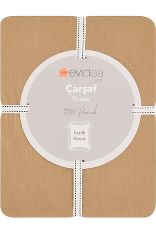 Evidea Soft Tek Kişilik Lastikli Çarşaf - Sütlü Kahverengi - 100x200 Cm Sütlü Kahverengi