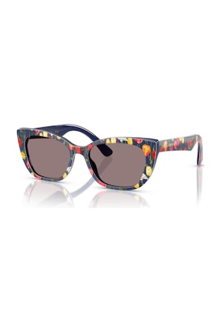 Dolce Gabbana Dx 4427 34357n 49 Çocuk Cat Eye Çok Renkli Kemik Güneş Gözlüğü Çok Renkli