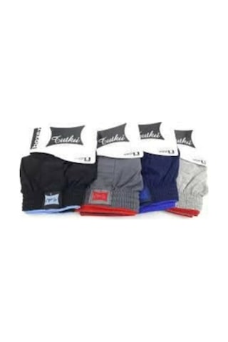 Erkek Rahat Kesim Boxer Havlu Bel Baksır Penye 6 Adet KARIŞIK