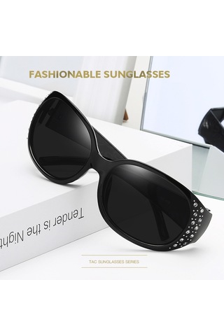 Kadınlar İçin Polarize Güneş Gözlükleri - Büyük, Vintage Anti-yansıtıcı Uv Koruyucu Gözlükler Çok Renkli